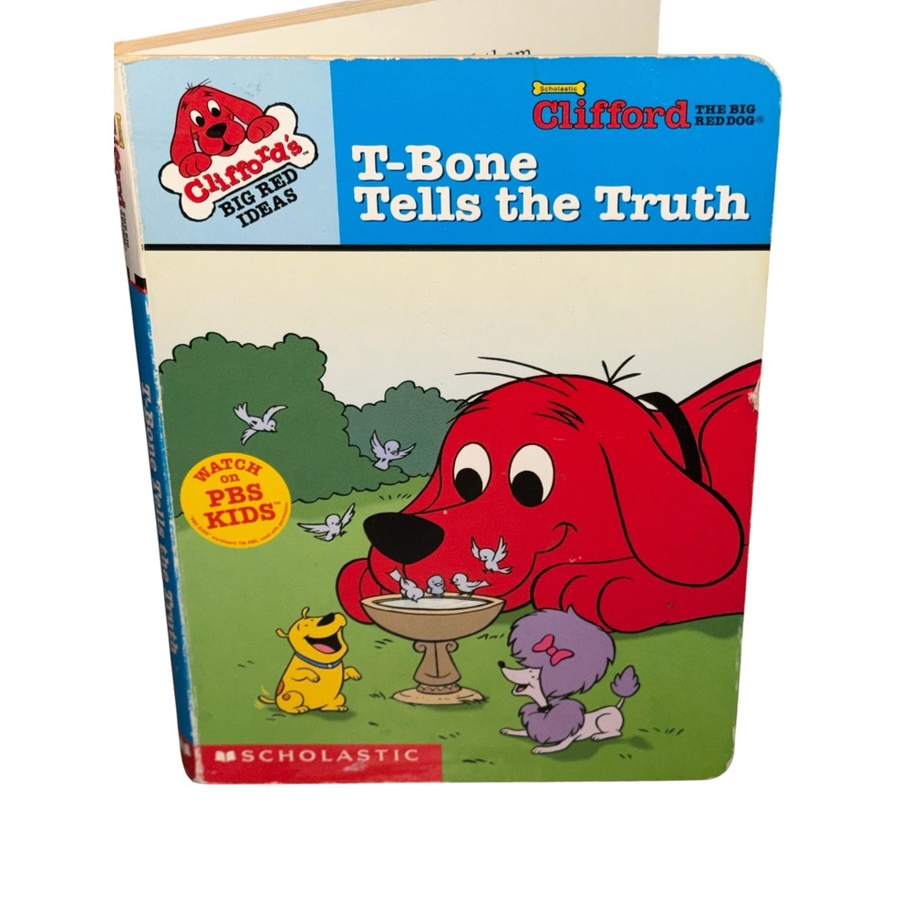Clifford the Big Red Dog T-Bone Tells the Truth Board Book Scholastic Kids Story